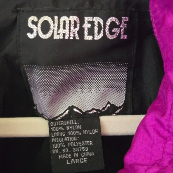 Solar Edge Vintage 90s Rare One Piece Black Multi Ski Suit Jumpsuit Size L - Picture 6 of 6